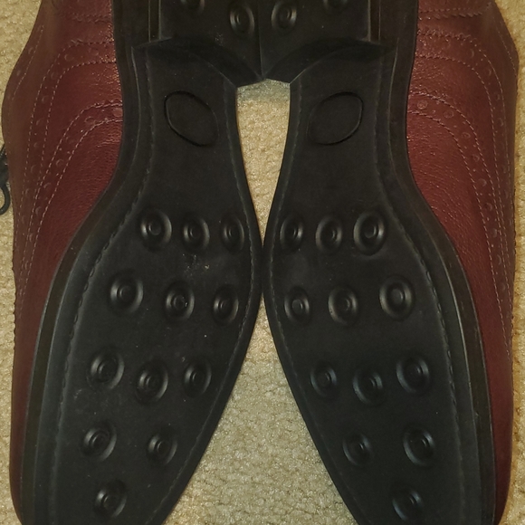 Boemos Brown Leather Derby Wingtip Shoes Made In Italy Size 41 - Picture 7 of 7